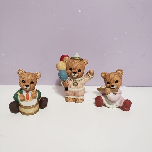 Homco Bears Vintage Lot Of 3 Figurines Home Decor - Picture 1 of 8